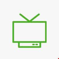 green icon of a small tv
