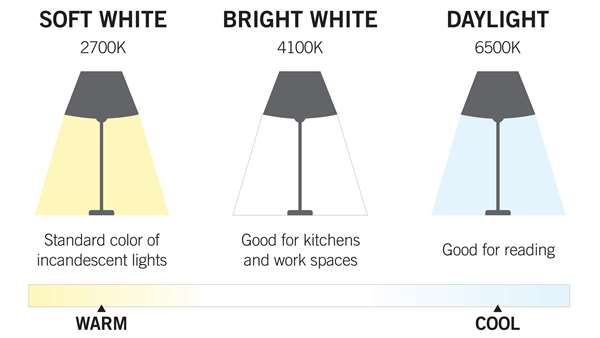 image of three different types of lightbulbs