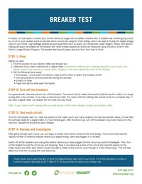 A screenshot of the Breaker Test document
