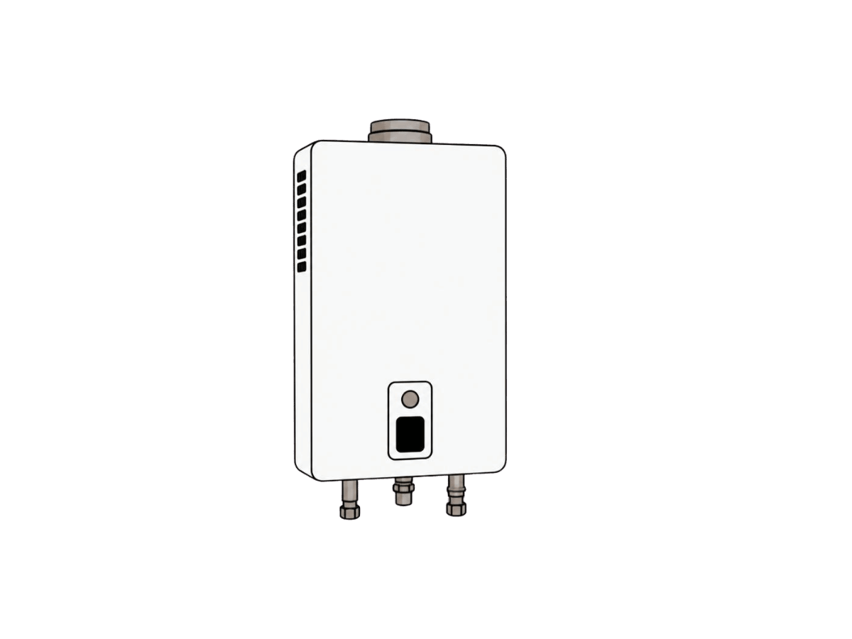 A tankless water heater