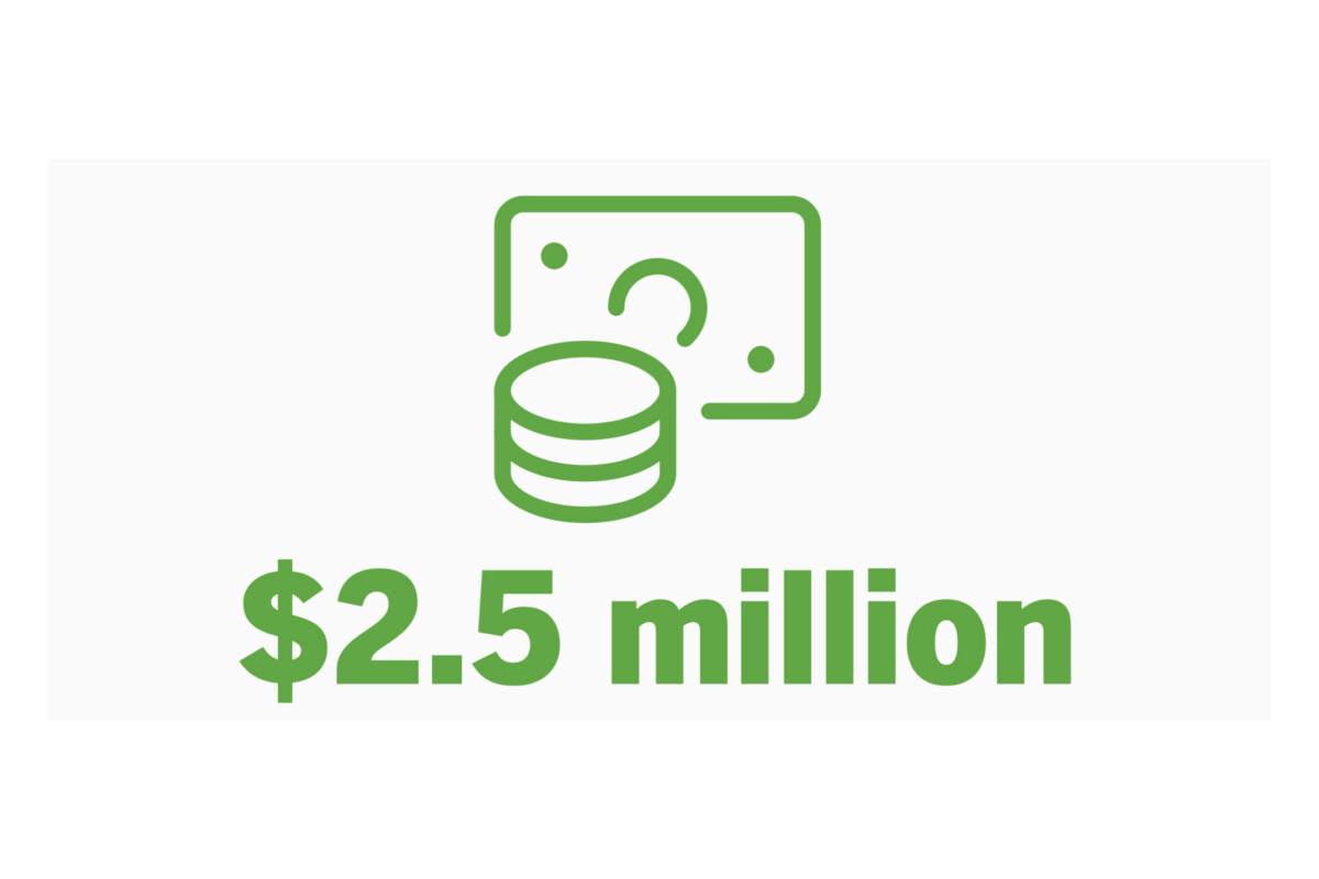$2.5 million
