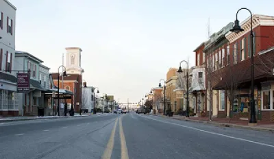 the middle of the street in downtown Middletown, Delaware.