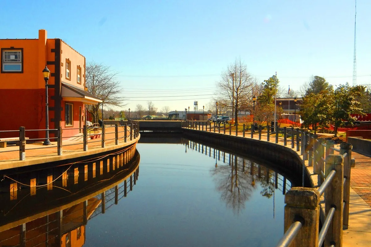 a canal in Milford, Delaware.