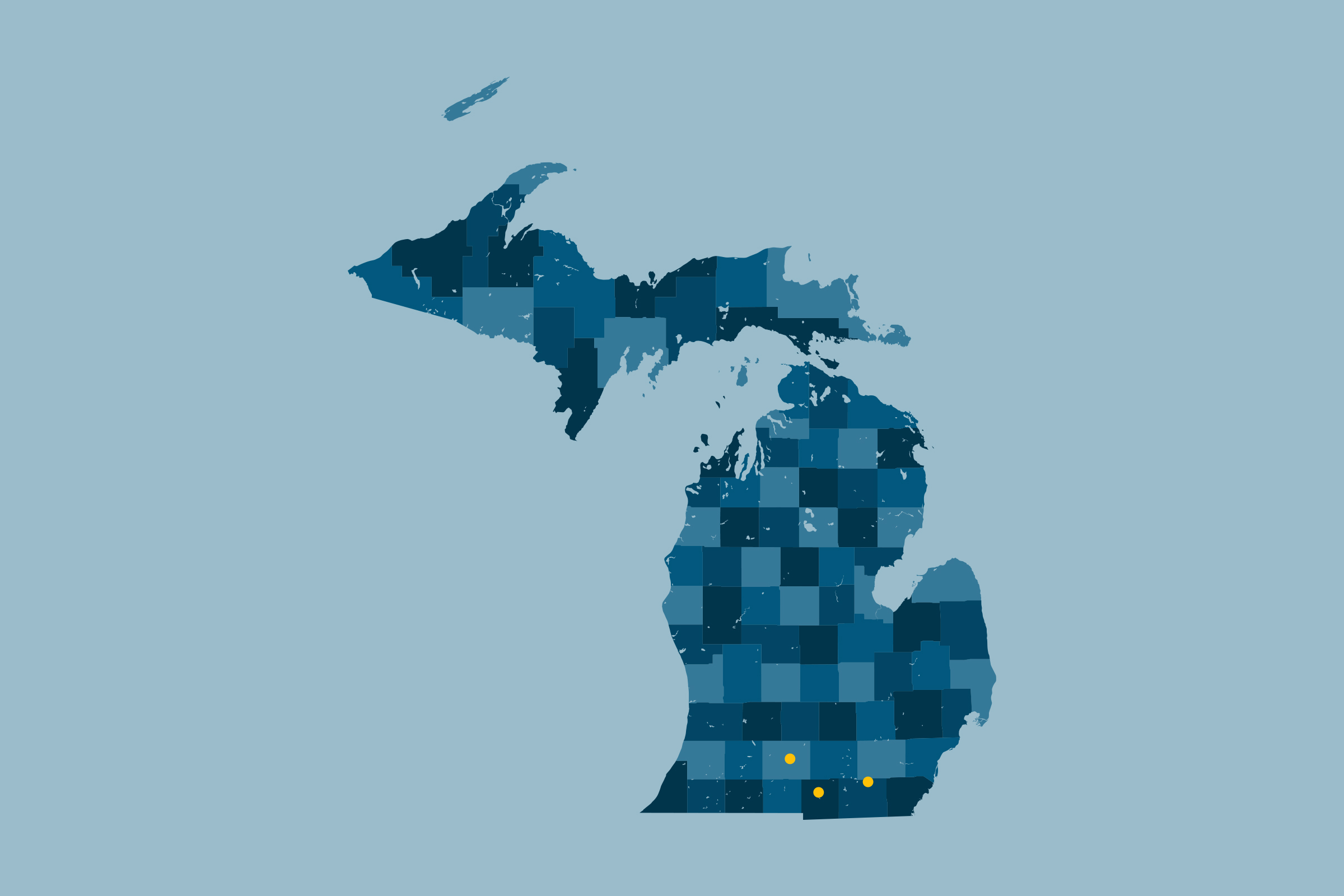 Michigan state map