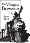 the logo for the Village of Brewster, Ohio. which features an illustration of a steam train.