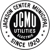 the logo for the Jackson Center Municipal Utilities in Jackson Center, Ohio.