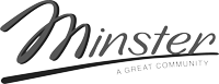 the logo for the community of Minster, Ohio.