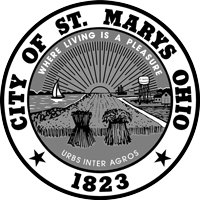 the logo for the City of St. Marys, Ohio, which was founded in 1823.