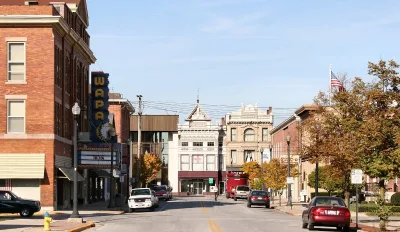 a street in downtown Wapakoneta, Ohio.